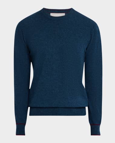 Neiman Marcus Men's Recycled Cashmere Crewneck Sweater