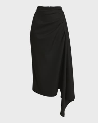 Erdem Draped Floral Pencil Skirt
