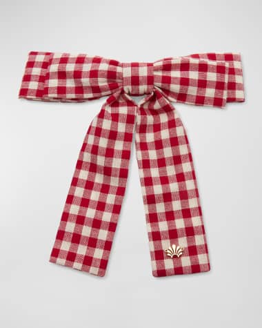 Lele Sadoughi Antoinette Gingham Bow Barrette