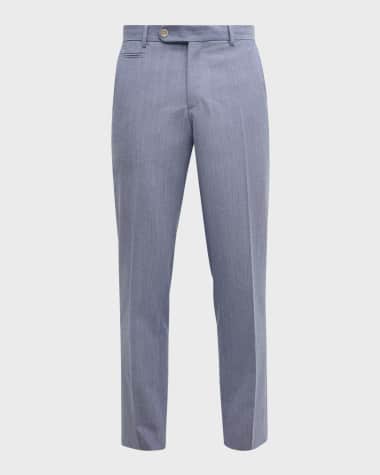 BOSS Men's Slim Cotton Flat-Front Pants