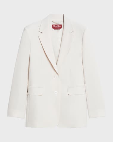 Max Mara Studio Magma Single-Breasted Pick Stitch Coat
