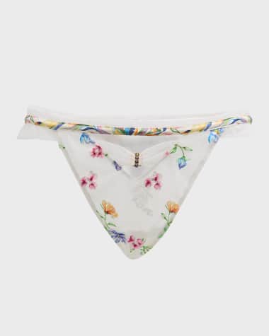 Lise Charmel Baisers Legers Embroidered Tulle G-String