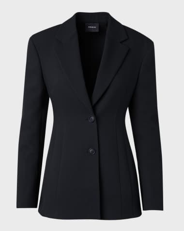 Akris Walker Double-Face Cotton Blazer Jacket
