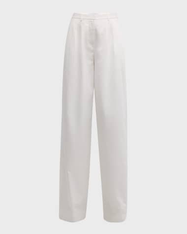Derek Lam 10 Crosby Juliana Wide-Leg Pleated Trousers