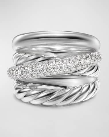 David Yurman 17.5mm Crossover Ring in Silver