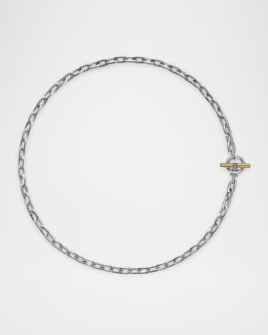 David Yurman Madison Necklace with Toggle in 18K Gold and Silver, 5.5mm, 16"L