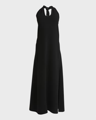 Proenza Schouler Ember Sleeveless Halter Matte Crepe Maxi Dress