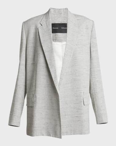 Proenza Schouler Hadley Melange Linen-Blend Suiting Jacket