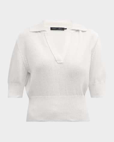 Proenza Schouler Reeve Knit Polo Top