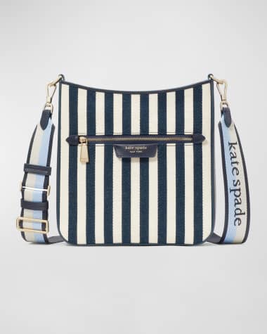 kate spade new york hudson striped canvas messenger crossbody bag