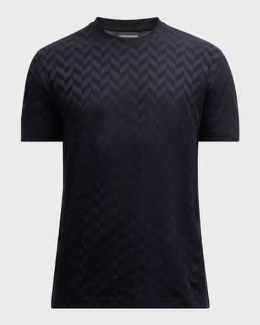 Emporio Armani Men's Tonal Chevron Crewneck T-Shirt