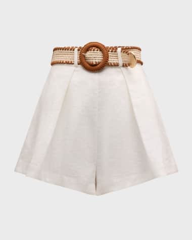 Zimmermann Halliday Tuck Shorts