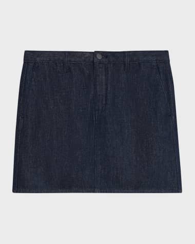 Theory Trouser Denim Mini Skirt