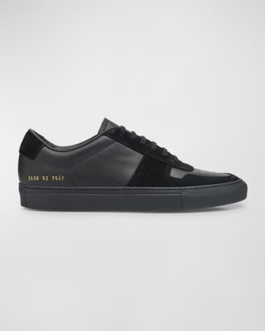 Common Projects Men's Bball Duo Leather and Suede Low-Top Sneakers