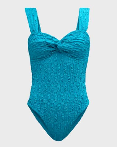 SIMKHAI Nessa Twist-Front One-Piece Swimsuit