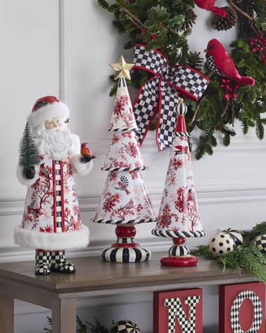 MacKenzie-Childs Cardinal Toile Tiered Tree