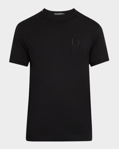 Dolce&Gabbana Men's DG Embroidered Cotton T-Shirt