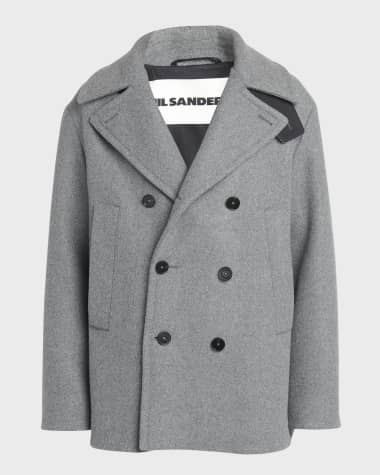 Jil Sander Men's Double-Breasted Peacoat