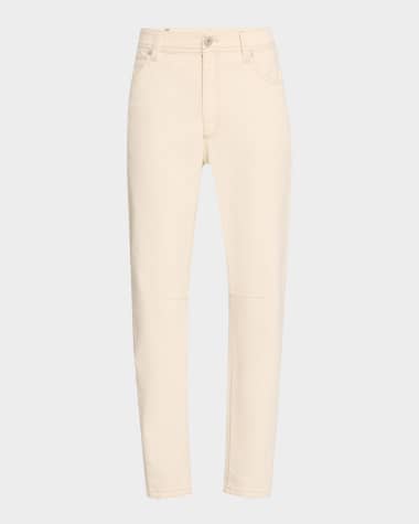 Brunello Cucinelli Straight-Leg Ankle Denim Equestrian Jeans