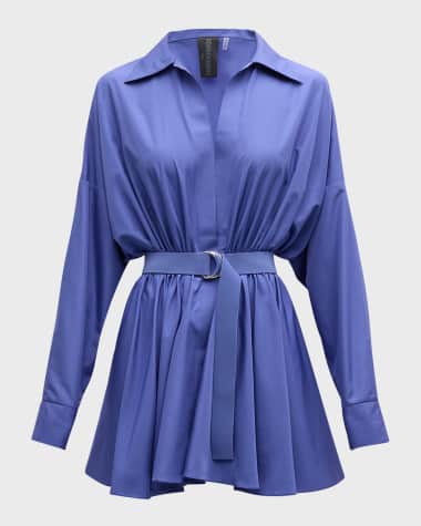 Norma Kamali Super Oversized Boyfriend Mini Shirtdress