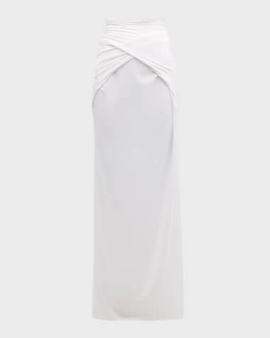 Norma Kamali All In One Side Slit Long Skirt