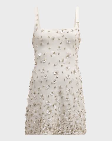 SIMKHAI Ziva Sequin & Rhinestone Mini Dress