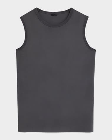 Joseph Bley Crewneck Ribbed-Trim Blouse