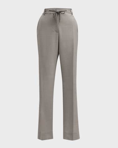 Eleventy High-Rise Virgin Wool Pants