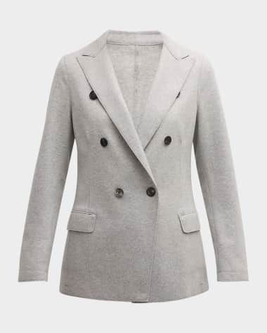 Eleventy Double-Breasted Wool Blazer