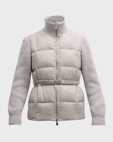 Eleventy Padded Stand-Collar Jacket