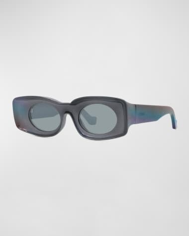 Loewe Men's Holographic Thin Geometric Sunglasses