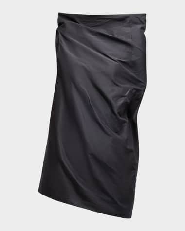 THE ROW Aria Asymmetrical Draped Organza Top