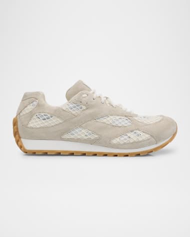 Bottega Veneta Orbit Suede Mesh Runner Sneakers