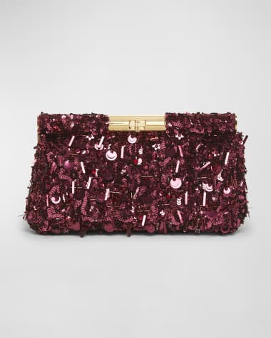 Dolce&Gabbana Marlene Sequined Clutch Bag