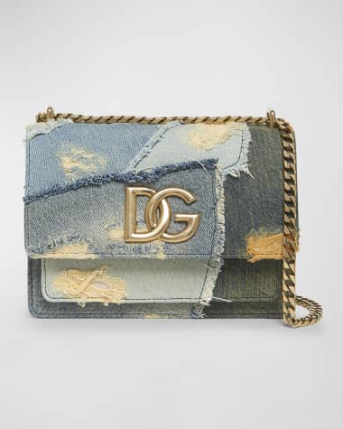 Dolce&Gabbana Patchwork Denim Crossbody Bag