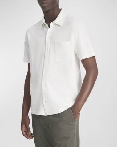 Vince Men's Sueded Jersey Button-Down Shirt
