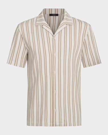 Vince Men's Jacquard Stripe Camp Shirt