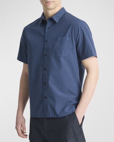 Vince Men's Garment-Dyed Poplin Sport Shirt