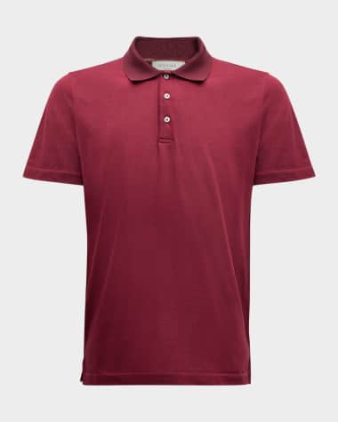Canali Men's Cotton Pique Polo Shirt