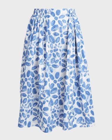 Marni Floral Print Midi Skirt