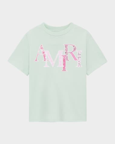 Amiri Boy's Bandana-Print Staggered Logo-Print T-Shirt, Size 4-12