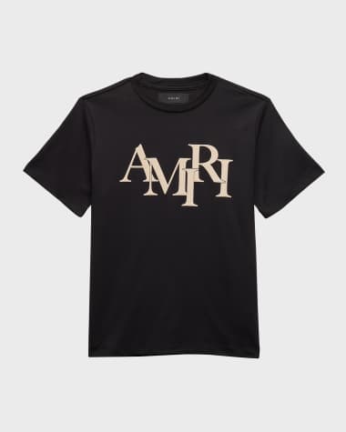 Amiri Girl's Staggered Logo-Print T-Shirt, Size 4-12