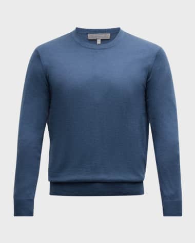 Neiman Marcus Men's Cashmere and Silk Crewneck Sweater