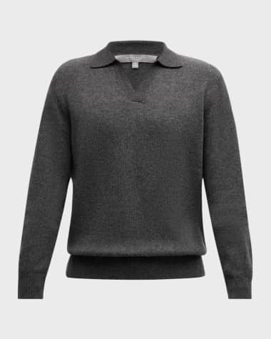 Neiman Marcus Men's Johnny-Collar Polo Shirt