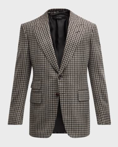 TOM FORD Men's Damier Shelton Check Sport Coat