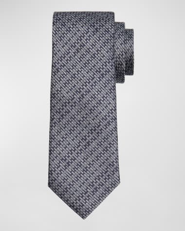 Canali Men's Microfantasy Woven Silk Tie