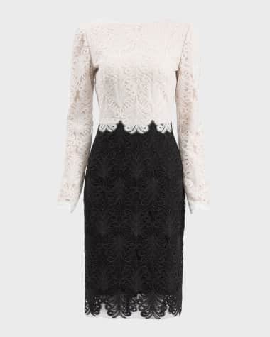 Tadashi Shoji Two-Tone Corded Lace Dress