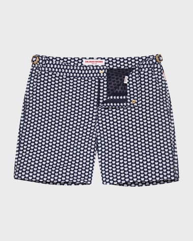 Orlebar Brown Men's Bulldog Flutter Jacquard Swim Shorts
