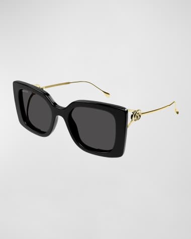 Gucci GG Mixed-Media Butterfly Sunglasses