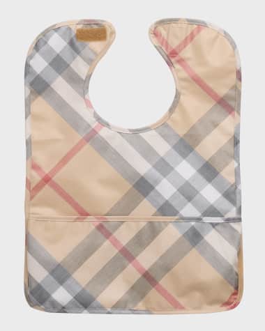 Burberry Kid's Wes Check-Print Bib
